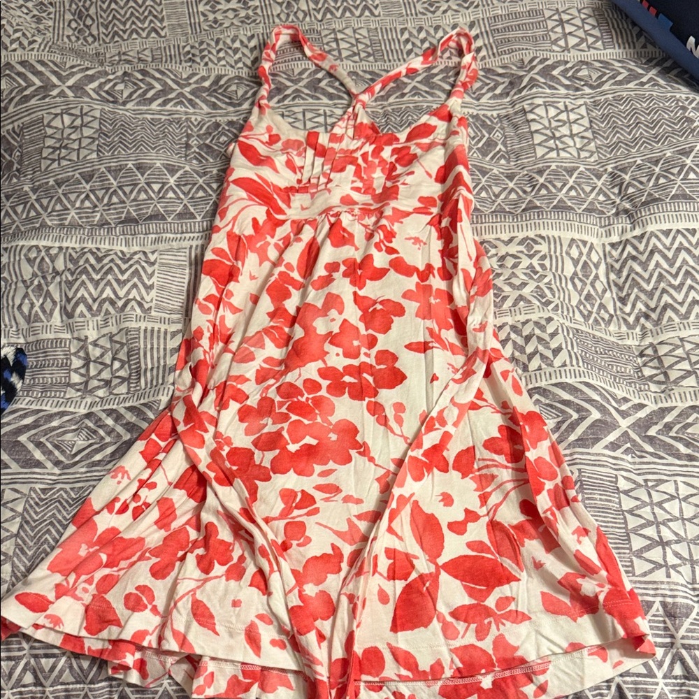 American Eagle Outfitters Red and White Dress